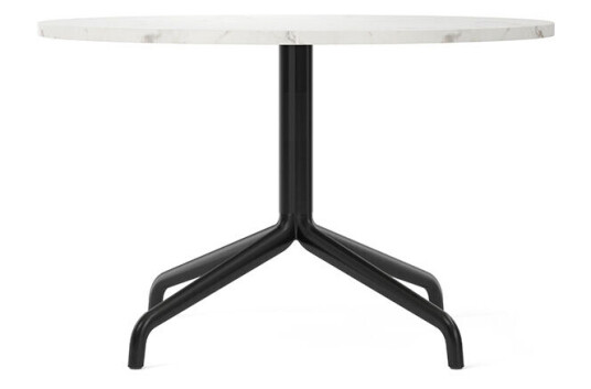 Audo Copenhagen Harbour Column loungebord marble white, sort stålstativ