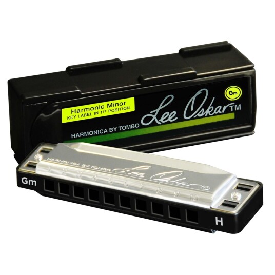 Lee Oskar 1910hm-Gm Munnspill 10-Hull Harmonic Minor Gul Gm