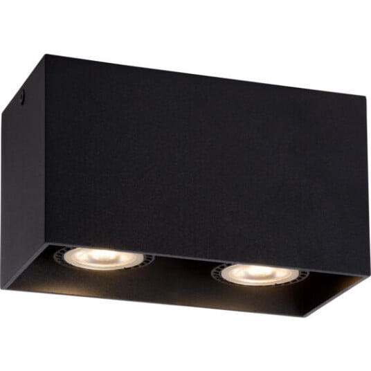 Lucide Bodi Taklampe Firkantet 2xGU10 Sort - 91818