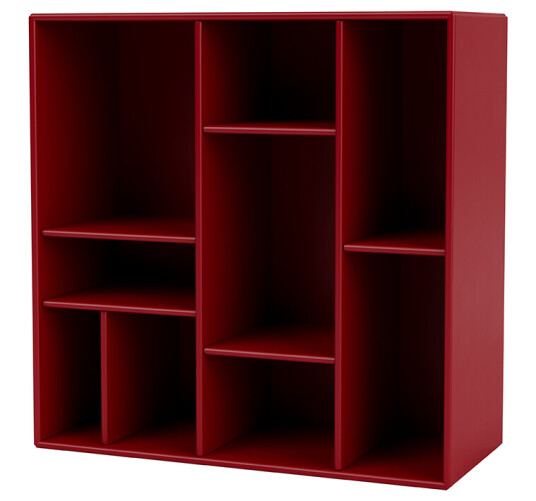 Montana COMPILE dekorativ hylle 69,6x69,6 cm Beetroot 165