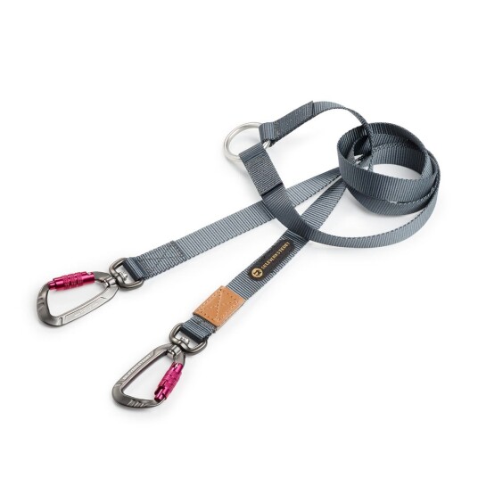 Seleverkstedet Hundehalsbånd Twin Lead Splitter 30 Cm Grå