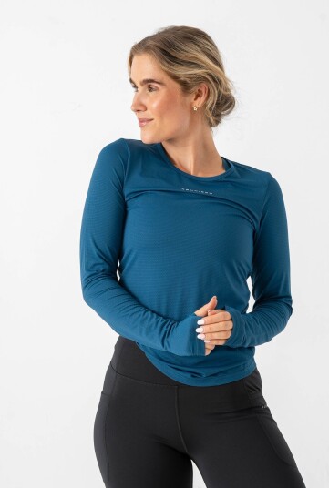 Röhnisch Jacquard Long Sleeve Top Blå L