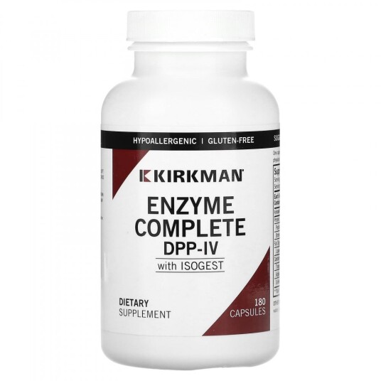 ENZYM KOMPLETT DPP IV med ISOGEST fra Kirkman Labs 180 kapsler