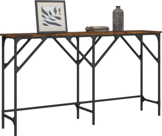 Konsollbord røkt eik 140x29x75 cm konstruert tre 8721012195417