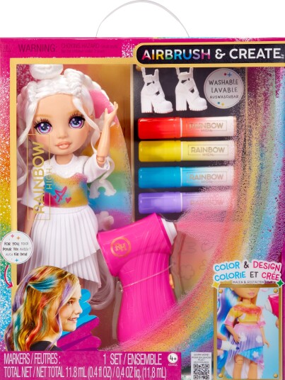 Rainbow High Rainbow High Air Brush & Create Fashion Dolls Purple Eyes - White - ONE SIZE