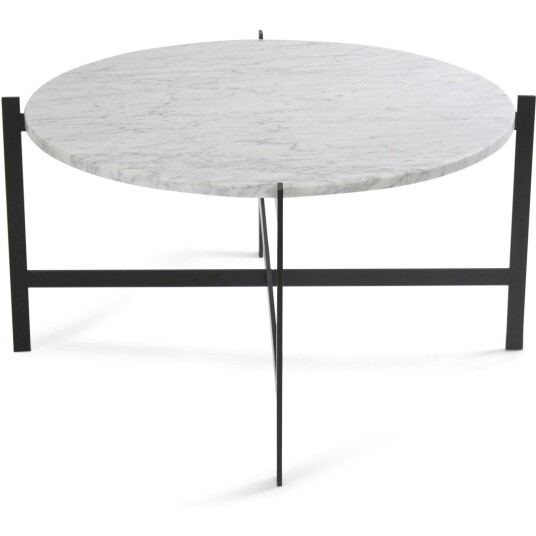 Ox Denmarq Deck Large Marble White Matt Ø80 Sort Stativ