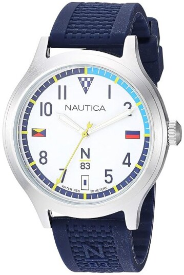 Nautica Herreklokke NAPCFS903 N83 Hvit/Gummi Ø43 mm