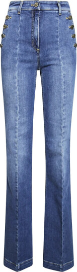 Elisabetta Franchi Dame Jeans Blå W28,