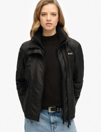 Superdry Sport Mtn Windbreaker Jacket - Black - XS