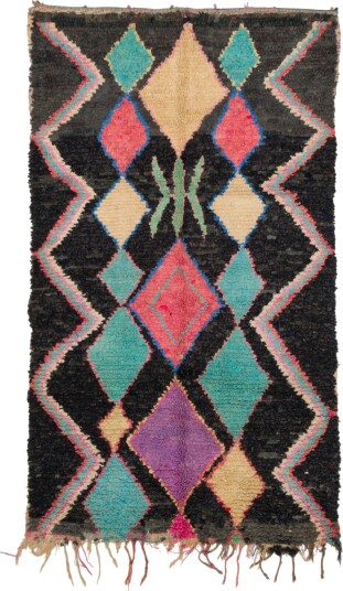 Marokkansk Boucherouite teppe 235 x 135 cm Størrelse: 235 x 135 cm