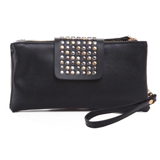 Veske lommebok/veske Rivet band reblogged nagler/clutch mote Veske lommebok/veske Rivet band reblogged nagler/clutch mote