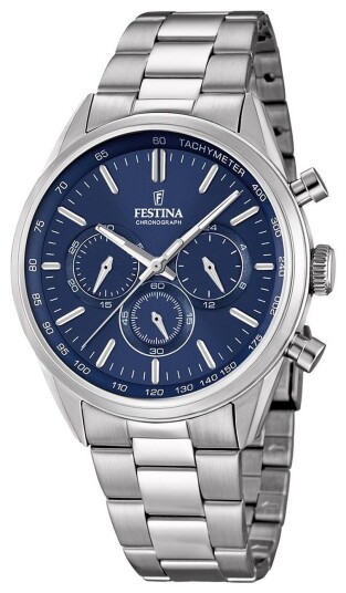 Festina Herreklokke F16820 2 Sport Blå/Stål Ø44 mm