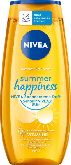 NIVEA Shower Gel Summer Happiness Shower Gel Solskinn på flaske 250 ml.