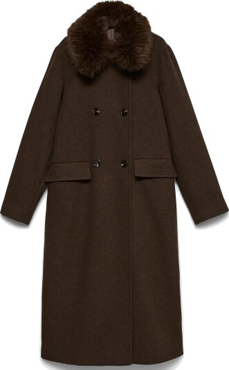Vero Moda Vmunaviola Long Wool Blend Coat Prm CHOCOLATE TORTE XL