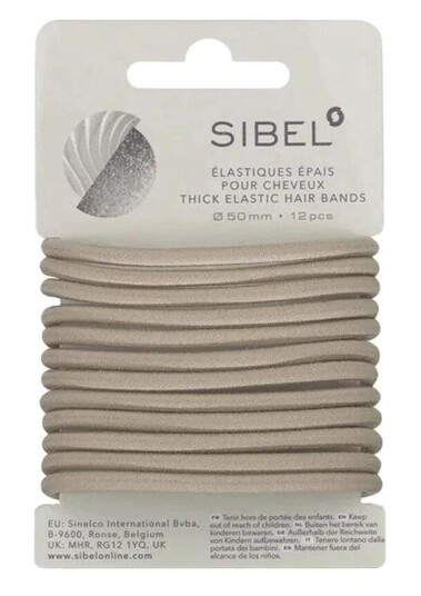 Sibel Elastic Thick Hair Bands 12 stk Blonde