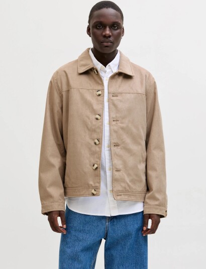 Jack & Jones Jjecasablanca Shacket Noos Beige XXL Jack & Jones Jjecasablanca Shacket Noos Beige XXL