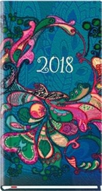 Kalender 90X165 Lommebok, Fargerikt Broderi (T-231F-02)