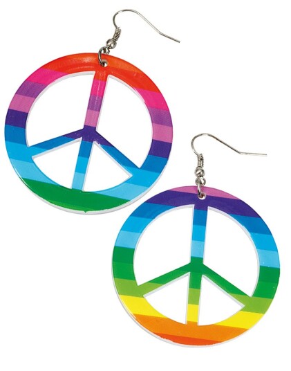 Regnbuefarget Hippieøredobber Regnbuefarget Hippieøredobber