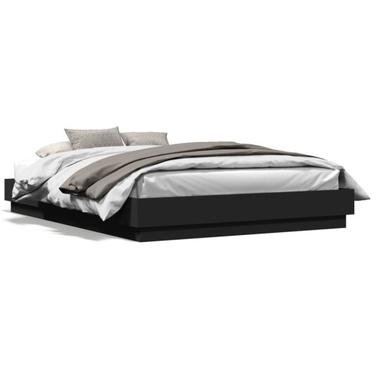 Sengeramme med LED svart 120x200 cm 8721012275362