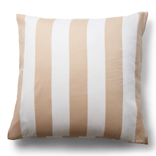 Borg Living Putetrekk i 100% myk og luksuriøs bomullssateng 60x63 cm Naturfarget og hvit Nordic Stripe putetrekk fra By Night