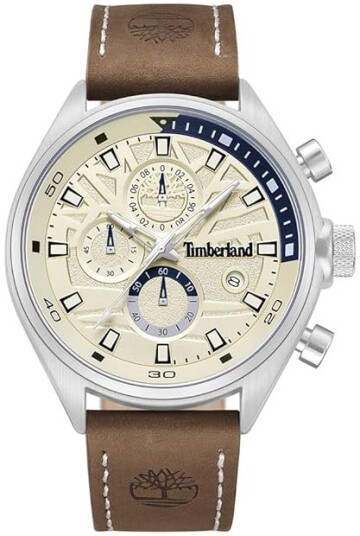 Timberland Herreklokke TDWGC9000403 Sport Beige/Lær Ø46 mm