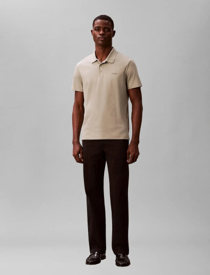 Calvin Klein Ss Tech Interlock Polo Grey L