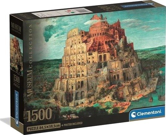 Clementoni Puzzle Museum Babel Tower Compact Box 1500 pieces 2D Puslespill