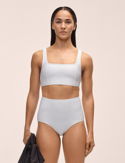 Casall Waffle Square Neck Bikini Top - White - 34
