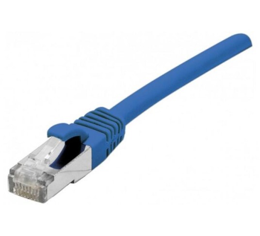 EXC Patch Cord RJ45 CAT.6 F/UTP Copper LSZH (Halogenfri) Snagless Blue 3m