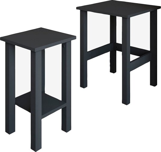 Hanah HomeSidebordsett   Gina 2GråAvlastningsbord & sidebord