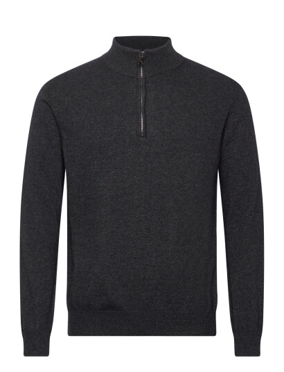 Oscar Jacobson Patton Half Zip - Grey - S