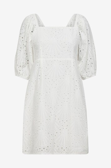Co'couture Kjole NayaCC Anglaise Knot Dress Hvit