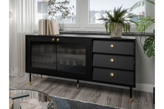Akilesh Kommode 150 cm   Svart