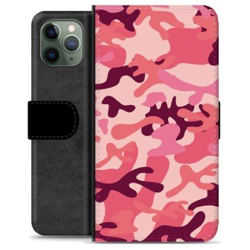 iPhone 11 Pro Premium Lommebok-deksel Rosa Kamuflasje