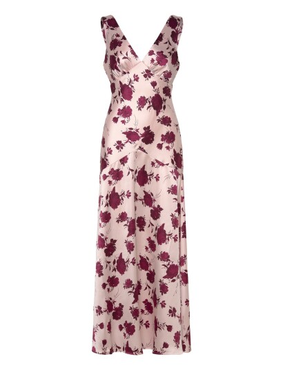 Gina Tricot Sleeveless Satin Maxi Dress Pink 40 Gina Tricot Sleeveless Satin Maxi Dress Pink 40