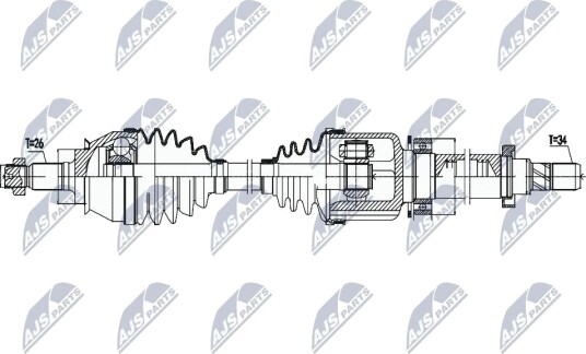 NTY NPW BM 158 Drivaksel