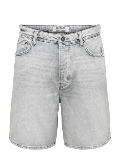 ONLY & SONS Onsfade Lmg 3157 Tai Dnm Shorts Noos   Grey   XXL