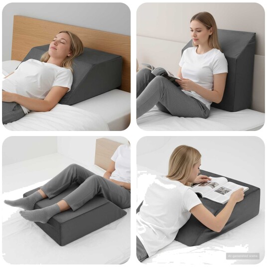 vidaXL Leggpute 63 x 52 x 19 cm Fast PU Skum Grå