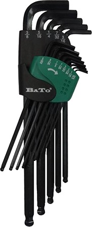 BATO Unbrakonøkkelsett 0,05" - 3/8". 13 deler.
