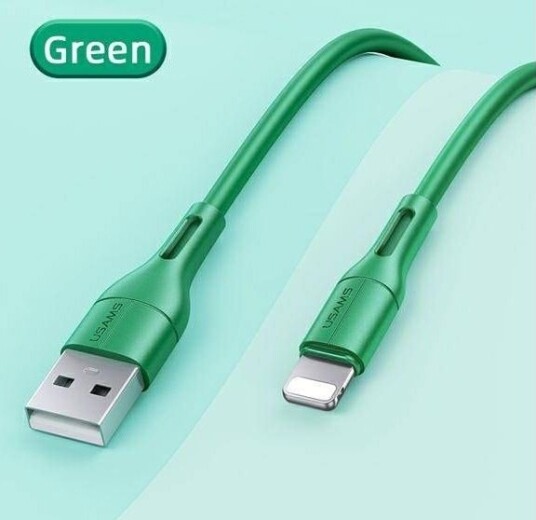 Usb-Kabel Usams Usb-A Til Lightning 1 M Grønn Sj500usb04