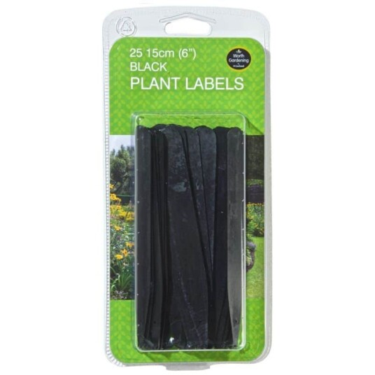 Sorte Planteskilt 15 cm – 25 stk Sorte Planteskilt 15 cm – 25 stk