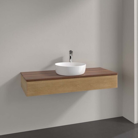 Villeroy & Boch  Antao Servantskap med 1 skuff 120x50x19 cm m/lys Eik/Valnøtt