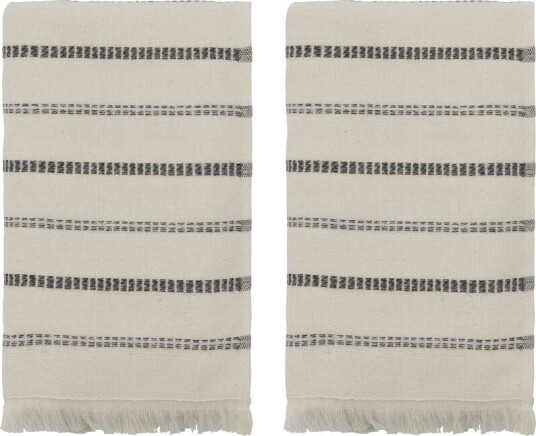 Meraki - Håndkle 50x100 cm 2 stk offwhite/svart Meraki - Håndkle 50x100 cm 2 stk offwhite/svart