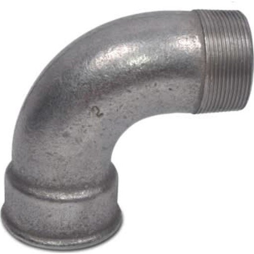 Gf Georg Fischer 1/2" Kort Sort Muffe/Nippel 90 Grader Hydraulikk