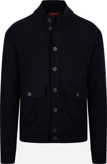 Fly3 Cardigan bomber wool M blå herre