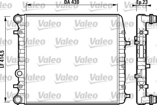 Radiator, motorkjøling VALEO 732863