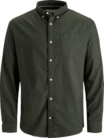 Jack & Jones Plus Skjorte Jjeoxford Shirt L/S S21pls Grønn