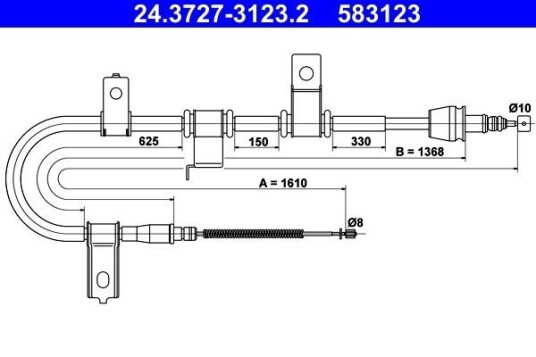 Bremsewire ATE 24.3727 3123.2