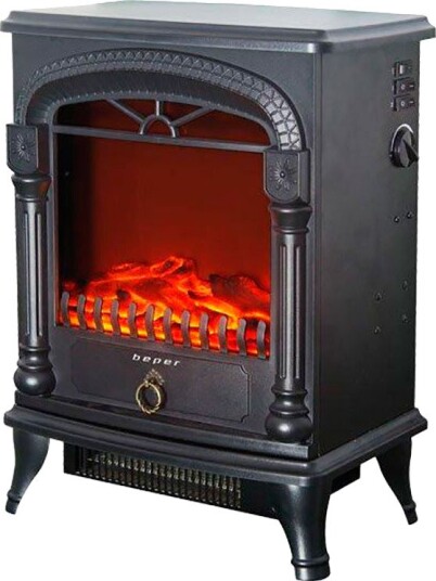 Beper RI504 Elektrisk Peis med LED-flammer (1750W) Svart