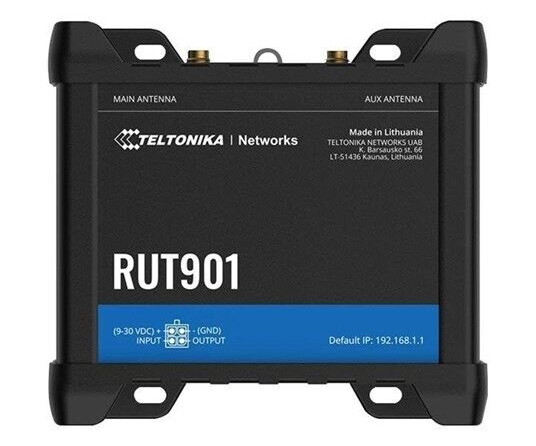 Teltonika RUT901 Bærbar 4G LTE Router med VPN og Brannmur, Sort Teltonika RUT901 Bærbar 4G LTE Router med VPN og Brannmur, Sort